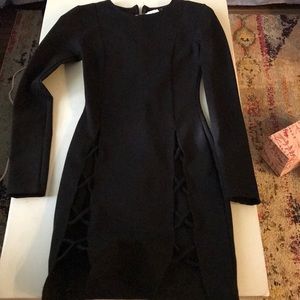 Black bodycon dress